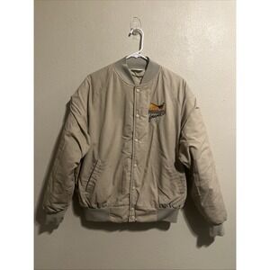 Men's Vintage Bomber Jacket Size L‎ Made In USA 80s 90s Poplins Coat